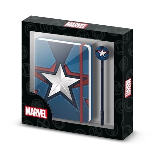 CAPTAIN AMERICA - Gift Box - A5 Anteckningsblock + Pen Karactermania