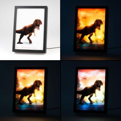 JURASSIC PARK - Inramad LED Print 28x20x5cm Grupo Erik