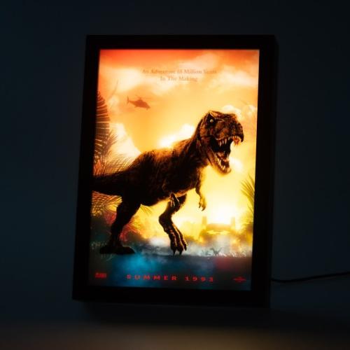 JURASSIC PARK - Inramad LED Print 28x20x5cm Grupo Erik