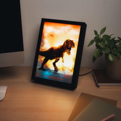 JURASSIC PARK - Inramad LED Print 28x20x5cm Grupo Erik