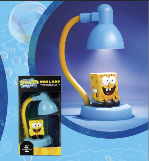 Svampbob - Bob - Uppladdningsbar Mini Bordslampa - 15cm Blue Sky