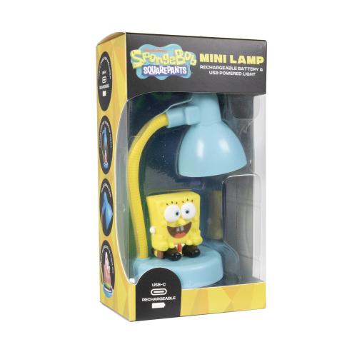 Svampbob - Bob - Uppladdningsbar Mini Bordslampa - 15cm Blue Sky