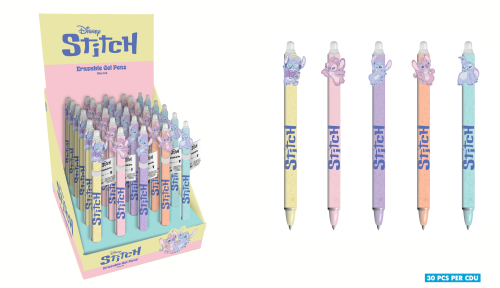 STITCH & ANGEL - Head Topper Erasable Gel Pen (Display av 30 st) Pyramid