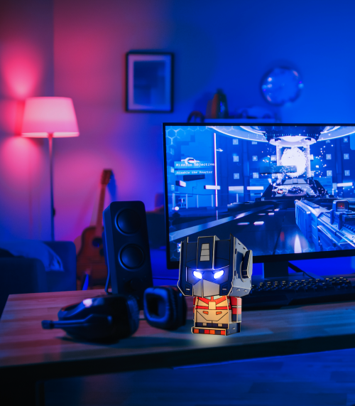 TRANSFORMERS - Optimus - Light - Kit DIY - 22cm Blue Sky