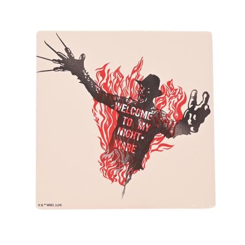A NIGHTMARE ON ELM STREET - Freddy on Fire - Keramisk Fyrkantig Underlägg Widdop