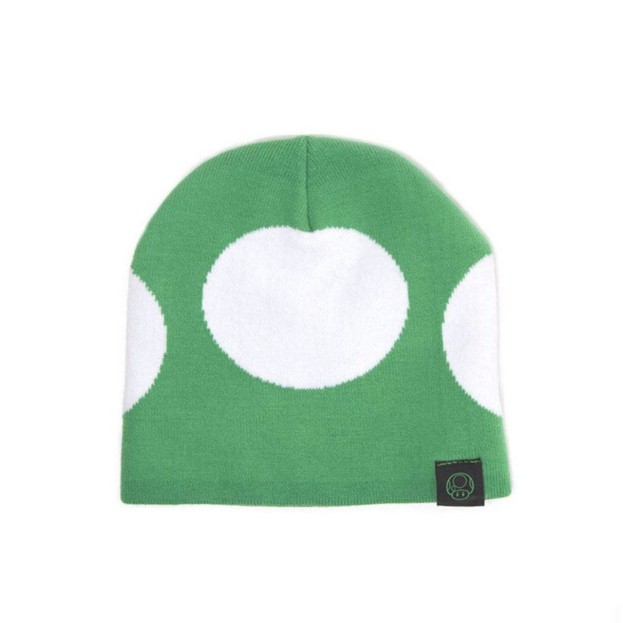 Nintendo Super Mario Bros Grön Svamp Cuffless Mössa Grön/Vit Difuzed