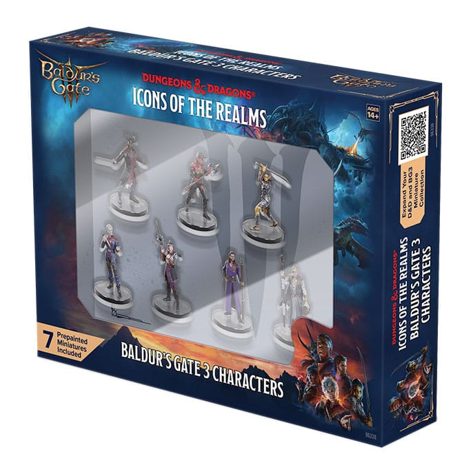 D&D Icons of the Realms förmålade Miniatyrer Planescape: Baldur's Gate 3 - Karaktärs Boxset Wizkids